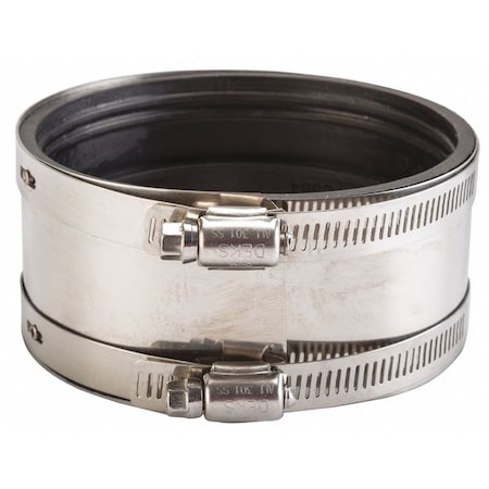 Zoro Select Flexible Coupling, 4.3 psi, 1-1/2" Pipe Sz DX3001-150