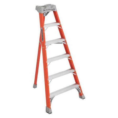 Louisville 6 ft Fiberglass Tripod Stepladder, 300 lb Capacity FT1506