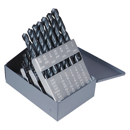 Cleveland 29PC CLE-MAX Jobber Length Drill Set Cleveland 2001G Steam Oxide HSS RHS/RHC 1/16-1/2x1/64 C72197