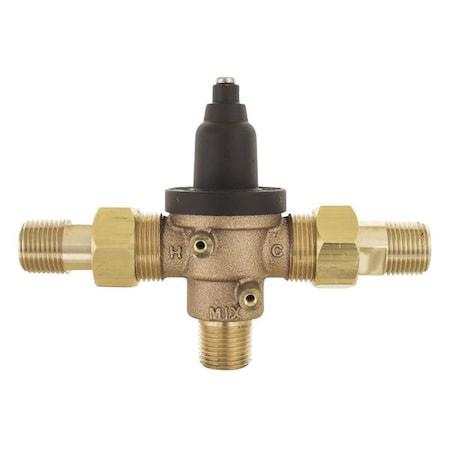 Bradley Thermostatic Mixing Valve, Brass, 8 gpm S59-4007