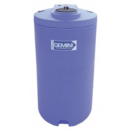 Peabody Engineering Storage Tank, Double Wall Vertical, LDPE 1.9, Blue, 160 Gal 01-29940