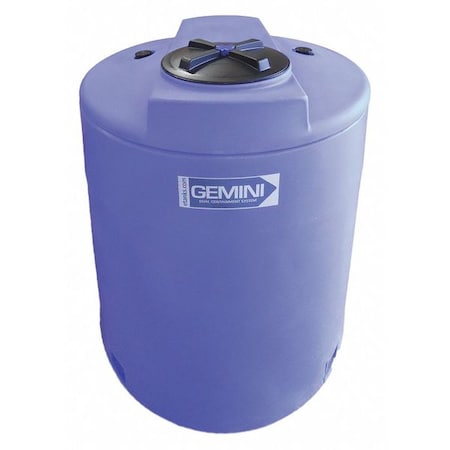 Peabody Engineering Storage Tank, Double Wall Vertical, LDPE 1.5, Blue, 320 Gal 01-14873