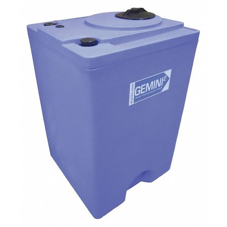 Peabody Engineering Storage Tank, Double Wall Square, LDPE 1.9, Blue, 120 Gal 01-30076