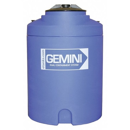 Peabody Engineering Storage Tank, Double Wall Vertical, LDPE 1.9, Blue, 15 Gal 01-29772