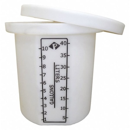 Peabody Engineering ProChem Process Chemical Storage Tank, Vertical, Open Top, 10 gal. 01-28960