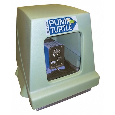 Peabody Engineering The Pump Turtle Containment Enclosure, Holds 1 Pump, 18-3/4"Lx18"Wx19"H, Green 253-31434