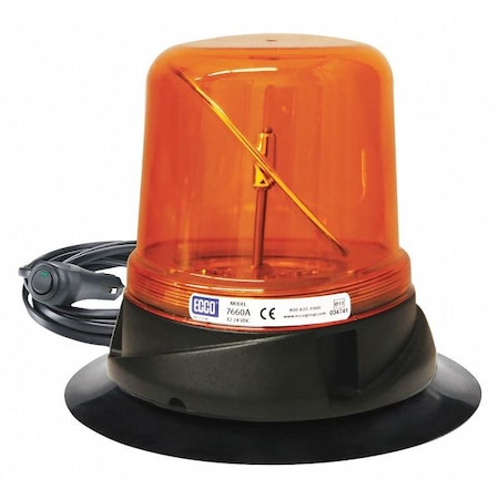 Ecco Rotating Beacon, Amber, 6-13/64" H 7660A-VM