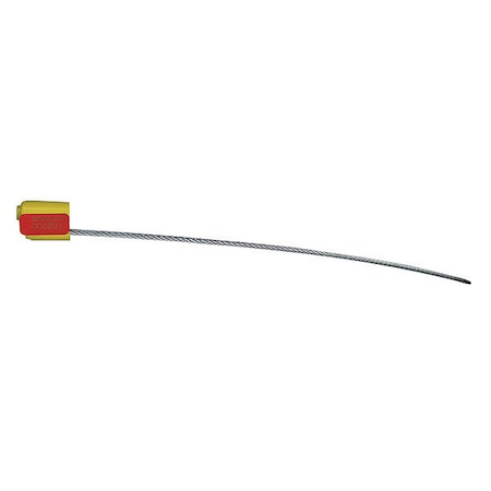 Tydenbrooks EZ Loc Zinc Cable Seal, Laser Marked Type, PK100 VCEZ1812YELLRELSTG-GRAI
