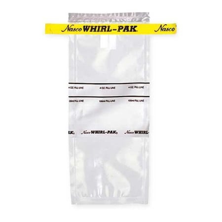 Whirl-Pak Sampling Bag, Write-On, 4 oz., PK500 B01062