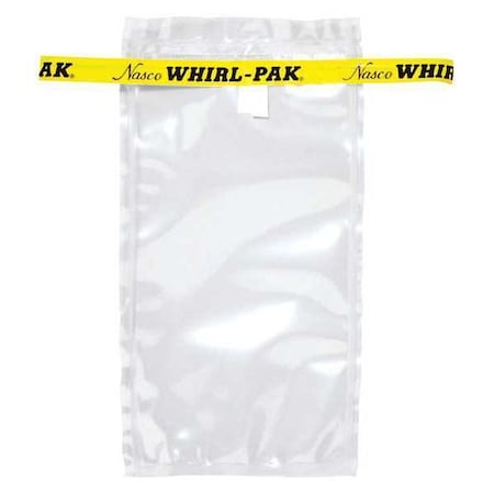 Whirl-Pak Sampling Bag, Clear, 7 oz., 7" L, PK500 B00992