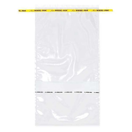 Whirl-Pak Sampling Bag, Clear, 123 oz., 20" L, PK250 B01446