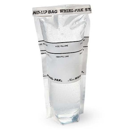 Whirl-Pak Sampling Bag, Self-Standing, 4 oz., PK500 B01364