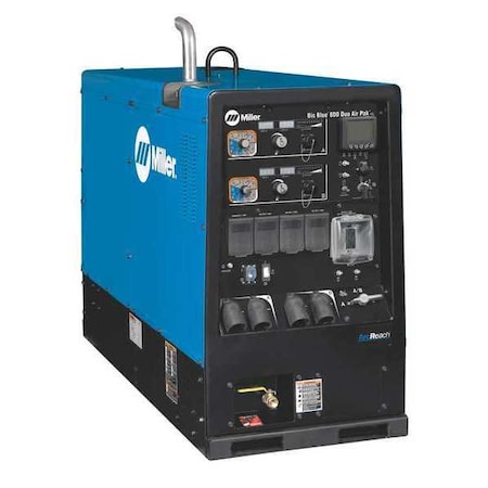 Miller Electric Engine-Driven Welder, Big Blue 800 Duo Pro Series, Electric Start, 65.7 hp, Diesel, 27,000 W Peak 907752