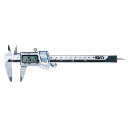 Insize Digital Caliper, SS, 0-12"/0-300mm Range 1114-300A