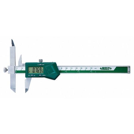 INSIZE Digital Caliper, SS, 0-6"/0-150mm Range 1186-150A