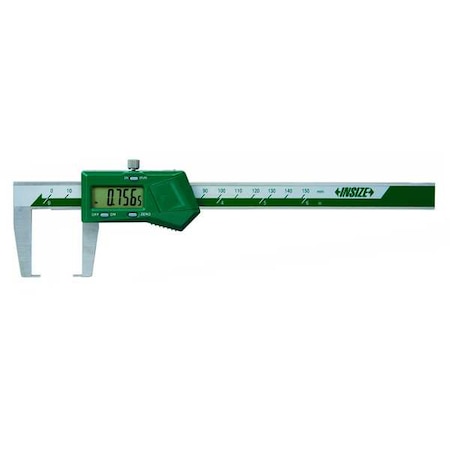 Insize Digital Caliper, SS, 0-6"/0-150mm Range 1187-150A
