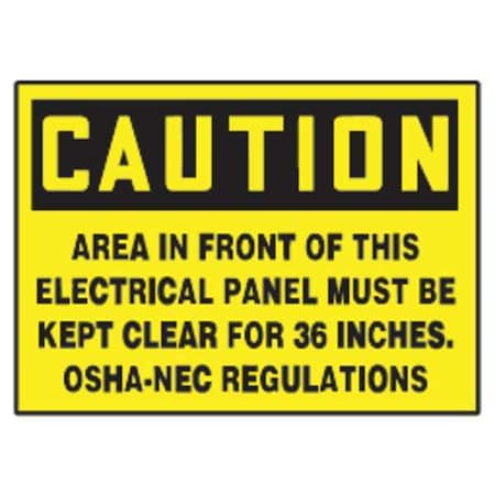 Accuform Caution Label, 3-1/2in H, PK5 LELC601VSP
