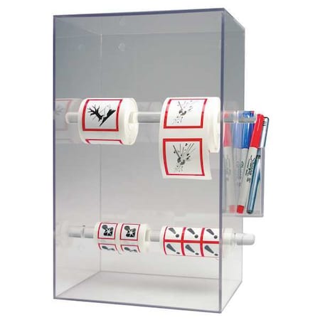 ACCUFORM Tape and Label Dispenser, Acrylic, Clear HLS801