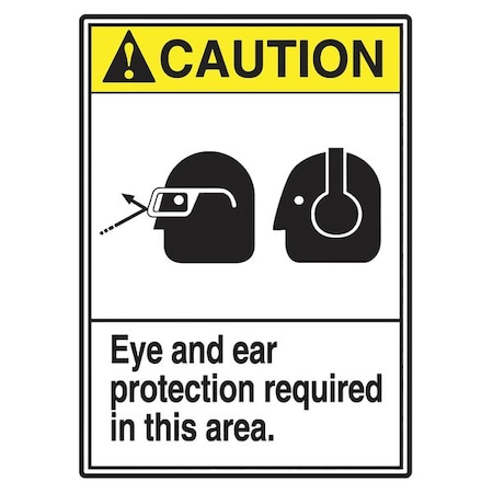 Accuform Caution Sign, Vinyl, 10" WX14" H MRPE604VS