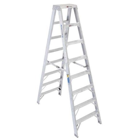 Werner 8 ft Aluminum Stepladder, 375 lb Capacity T408