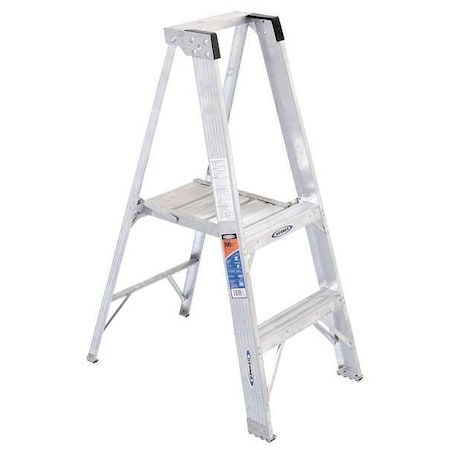 Werner 4 ft Aluminum Platform Stepladder, 300 lb Capacity P372