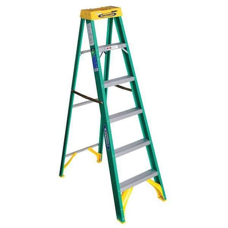 Werner 6 ft Fiberglass Stepladder, 225 lb Capacity 5906