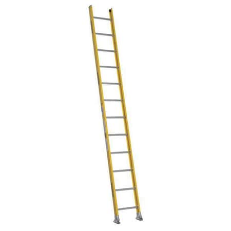 Werner 12 ft Overall H, Straight Ladder, Fiberglass, 375 lb Load Capacity 7112-1