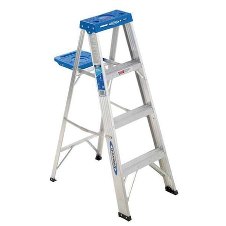 Werner 4 ft Aluminum Stepladder, 250 lb Capacity 364