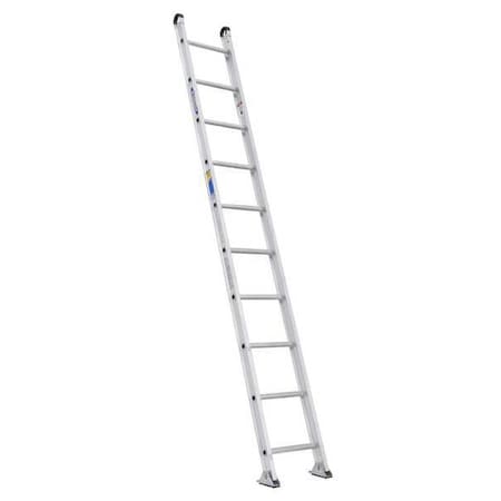Werner 10 ft. Overall H, Straight Ladder, Aluminum, 10 Steps, 375 lb Load Capacity 510-1