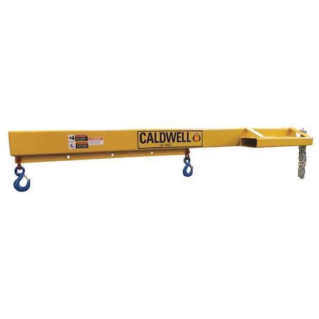 Caldwell Forklift Boom, 8 ft, 4000 Lb, Fixed Hooks EB-40F