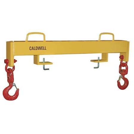 Caldwell Forklift Beam, Dbl Swivel Hook, 4000 lb 15-2-20S