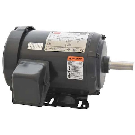 Dayton Three-Phase General Purpose Motor, 3 HP, 143-5T/56HZ Frame, 208-230/460V AC Voltage 41D774