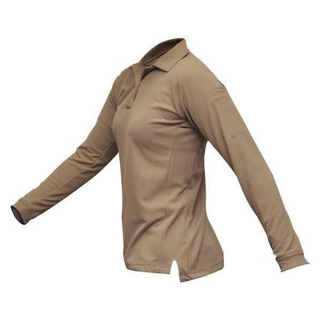 Vertx Tactical Polo Shirt, 100% Polyester, Button Front, 2 Pocket(s), Tan, XS VTX4030TNP