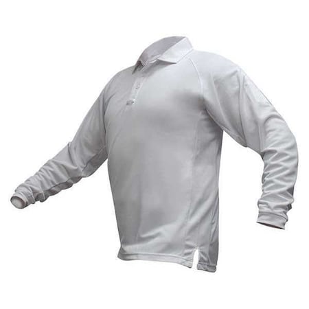 Vertx Tactical Polo Shirt, 100% Polyester, Button Front, 2 Pocket(s), White, L VTX4020WHP