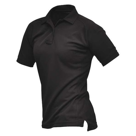 Vertx Tactical Polo Shirt, Polyester, Button Front, 2 Pocket(s), Black, XS VTX4010BKP