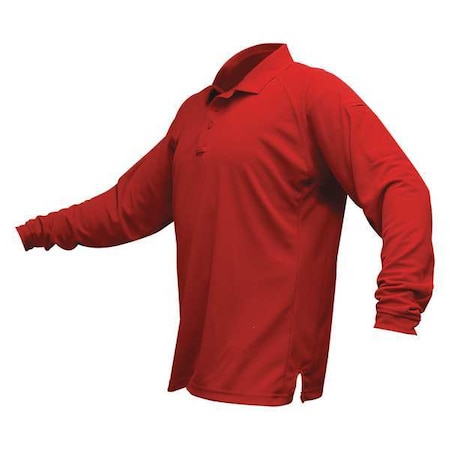 Vertx Tactical Polo Shirt, 100% Polyester, Button Front, 2 Pocket(s), Red, S VTX4020RDP