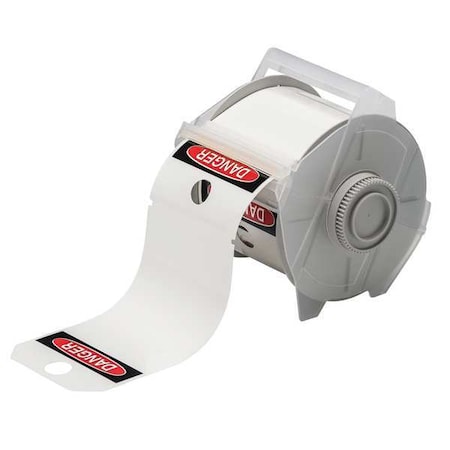 Brady Thermal Transfer Label, Red/Black/White, Labels/Roll: 100 121544