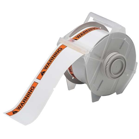 Brady Thermal Transfer Label, Black/Orange, Labels/Roll: 270 121553