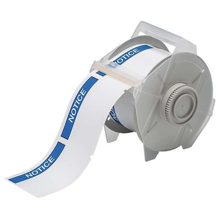 Brady Thermal Transfer Label, White/Blue, Labels/Roll: 270 121554