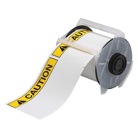 Brady Thermal Transfer Label, Black/Yellow, Labels/Roll: 165 121559