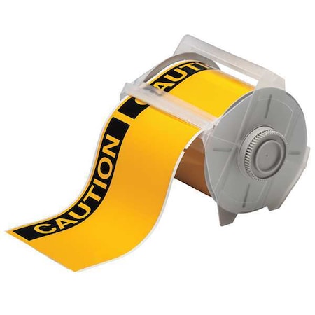 Brady Thermal Transfer Label, Black/Yellow, Labels/Roll: 165 121560