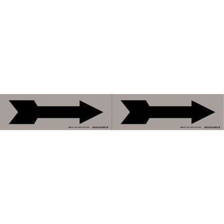 Brady Pipe Marker, Direction Arrow, Aluminum, 76501 76501
