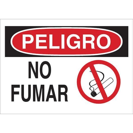 Brady Peligro, No Fumar, 14 in W x 10 in H, Rectangle, Fiberglass 39912