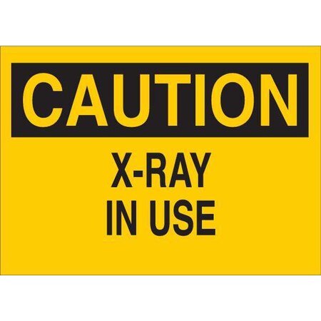 Brady Caution Radiation Sign, 10 in H, 14 in W, Fiberglass, Rectangle, 62950 62950
