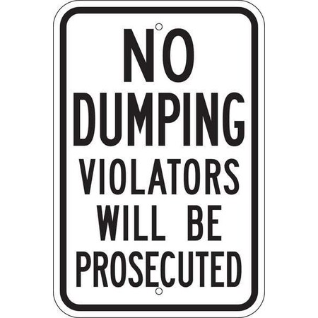 Brady Traffic Sign, 18 in H, 12 in W, Aluminum, Rectangle, English, 80108 80108