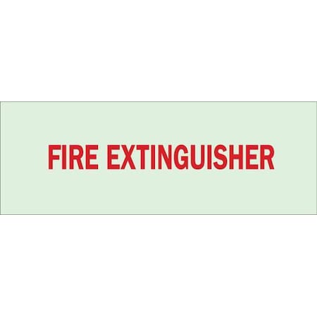 Brady Fire Extinguisher Sign, 3 1/2 in Height, 10 in Width, Plastic, Rectangle, English 80167