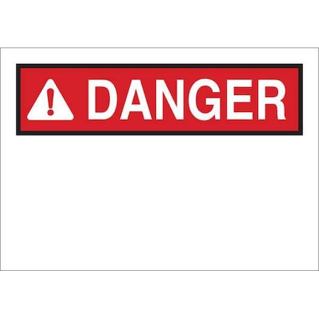 Brady Danger Sign, 10" W, 7" H, English, Fiberglass, White 76100