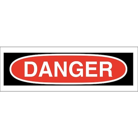 Brady Danger Sign, 14" W, 5" H, English, Polyester, White 88924