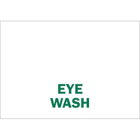 Brady Eye Wash, 3 1/2 in x 5 in, Rectangle, Polyester, 87785 87785