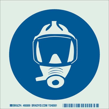 Brady Safety Sign, 6 in Height, 6 in Width, Polyester, Square, No Text 80899